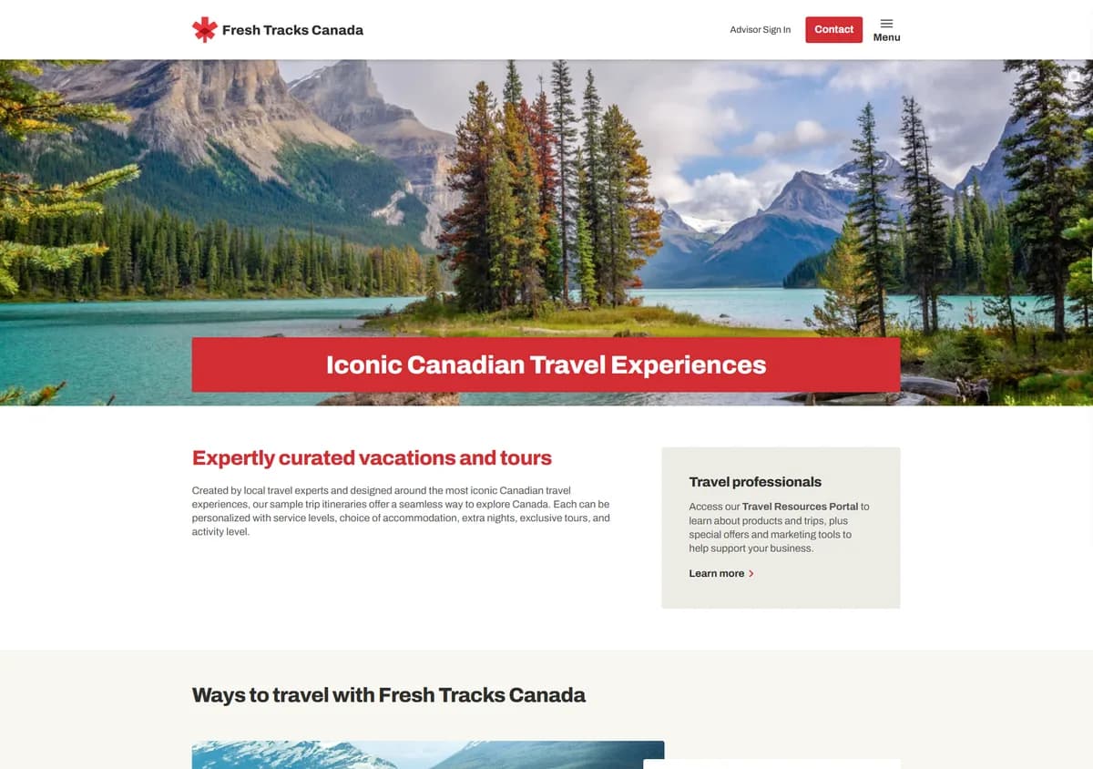 Freshtracks Canada - Contributed to building a trip planner platform designed to streamline travel planning by managing products, suppliers, itineraries, bookings, and quotes. | Deepesh Jain Portfolio Project