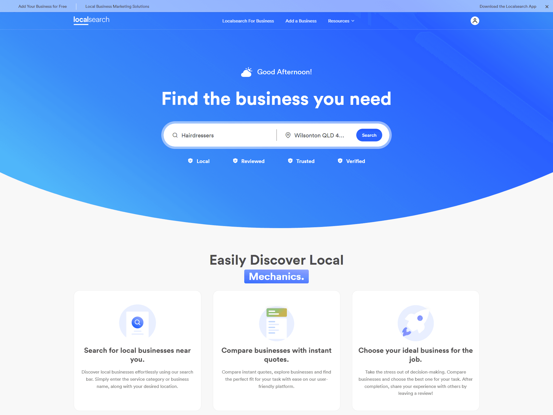 Localsearch - Played a key role in building a nationwide business directory and lead-generation platform designed for heavy search traffic | Deepesh Jain Portfolio Project